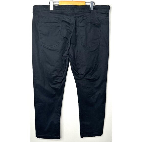 Calvin Klein Mens Pants Slim Fit CK Cotton Blended Black Size 40x32 - Picture 2 of 13